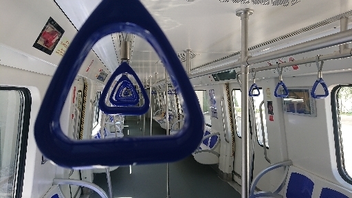 小蓝来了！济南轨交三号线首列地铁亮相